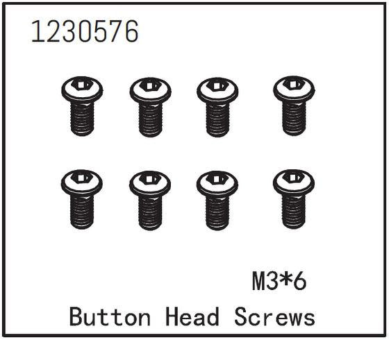 Absima - 1230576 - 3x6 Skruer med hoved - 8 stk