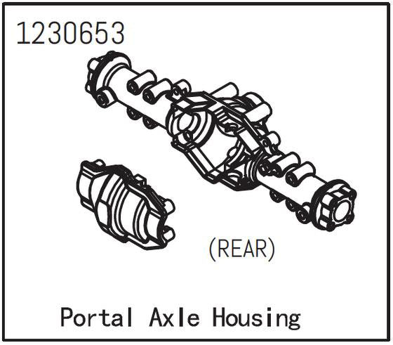 Absima - 1230653 - Rear Portal Axle Housing