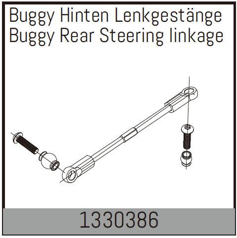 Absima - 1330386 - Rear Steering linkage set for Buggy