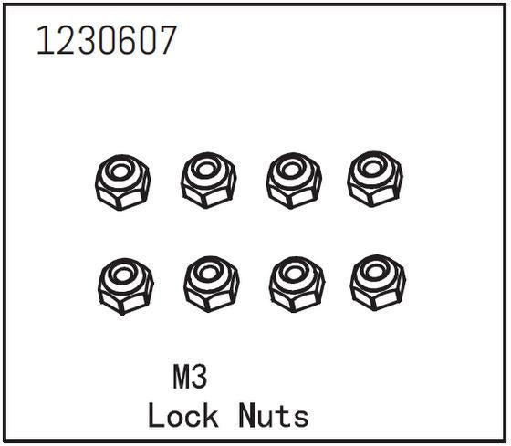 Absima - 1230607 - Lock Nut M3 (8)