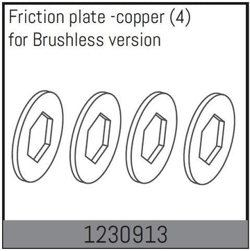 Absima - 1230913 - Slipper plader til ADB1.4 Brushless Version