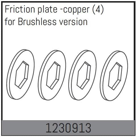 Absima - 1230913 - Slipper plader til ADB1.4 Brushless Version