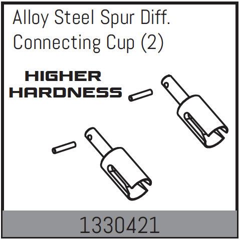 Absima - 1330421 - Ultra hard Steel spur differential connecting cup - 2 stk