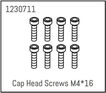 Absima - 1230711 - 4x16mm Skruer med hoved - 8 stk