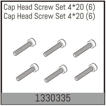 Absima - 1330335 - 4x20mm Skruer med hoved - 6 stk