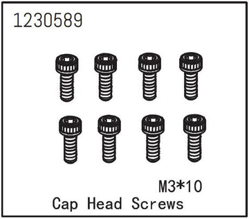 Absima - 1230589 - 3x10mm Skruer med hoved - 8 stk