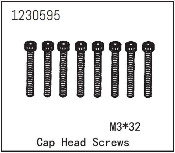 Absima - 1230595 - 3x32mm Skruer med hoved - 8 stk