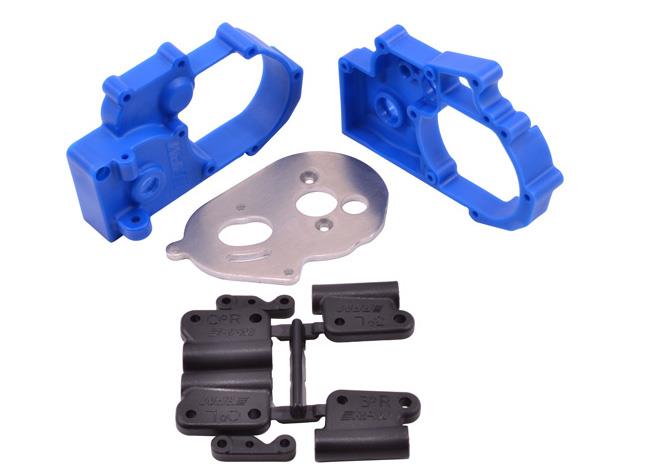 RPM - 73615 - Blue Gearbox Housing and Rear Mounts for Traxxas 2wd Vehicles