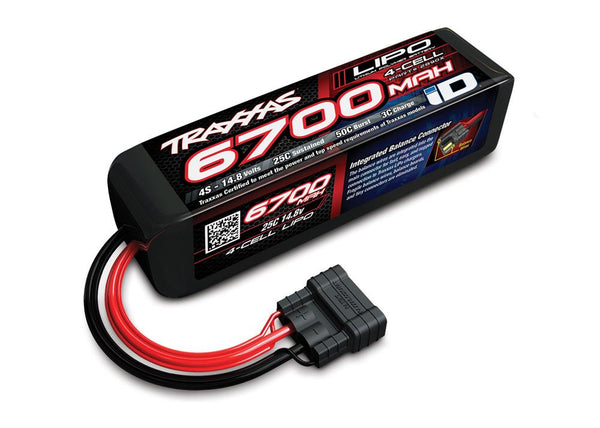 Traxxas - TRX2890x - 14,8V Lipo batteri med 6700 mAh, 25C i Softcase med Traxxas ID stik